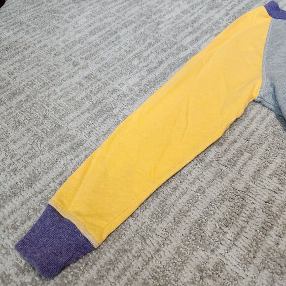 NBA 4 Her Los Angeles Lakers Raglan pullover sweatshirt gold purple grey size S - Picture 8 of 11